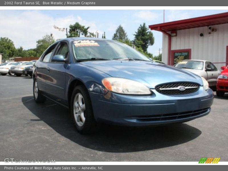 Blue Metallic / Medium Graphite 2002 Ford Taurus SE