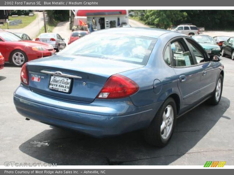 Blue Metallic / Medium Graphite 2002 Ford Taurus SE