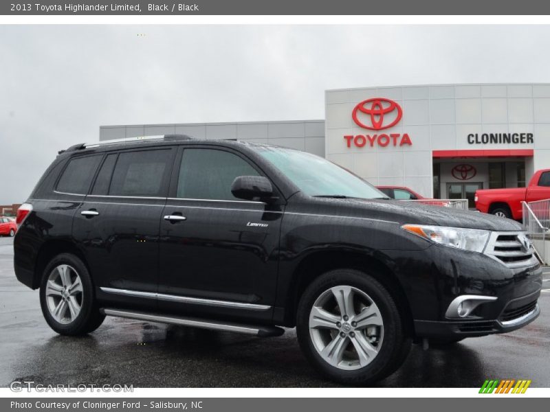 Black / Black 2013 Toyota Highlander Limited