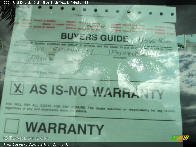 Silver Birch Metallic / Medium Flint 2004 Ford Excursion XLT