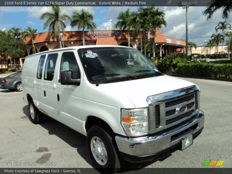 Oxford White / Medium Flint 2008 Ford E Series Van E250 Super Duty Commericial