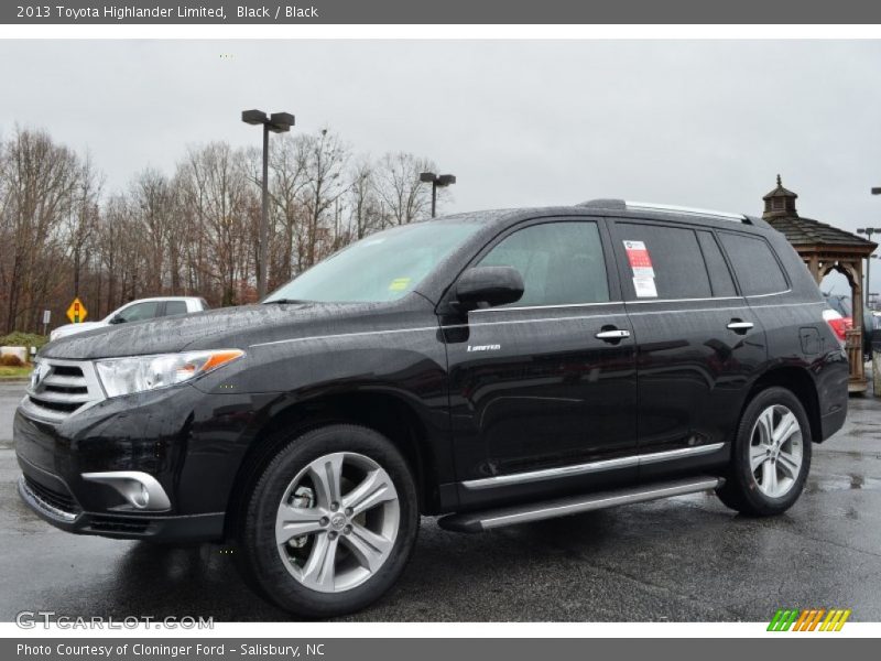 Black / Black 2013 Toyota Highlander Limited