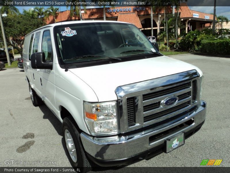 Oxford White / Medium Flint 2008 Ford E Series Van E250 Super Duty Commericial