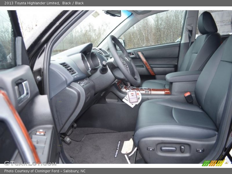 Black / Black 2013 Toyota Highlander Limited