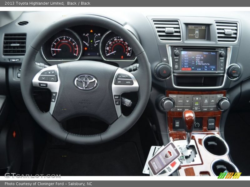 Black / Black 2013 Toyota Highlander Limited