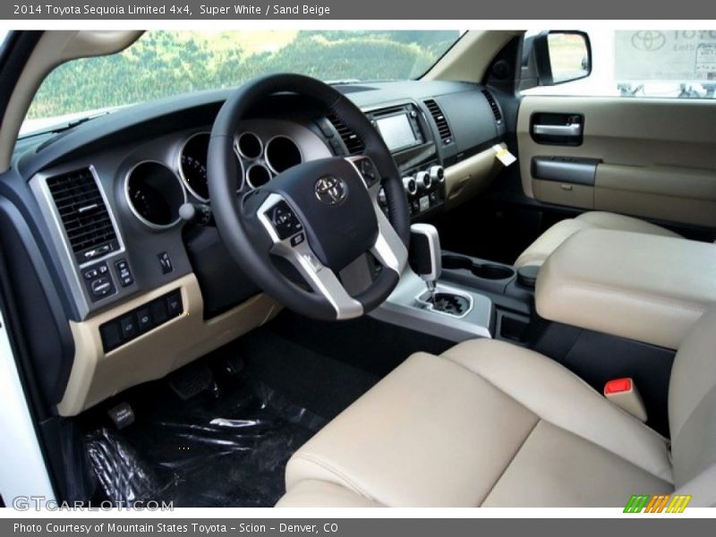 Sand Beige Interior - 2014 Sequoia Limited 4x4 