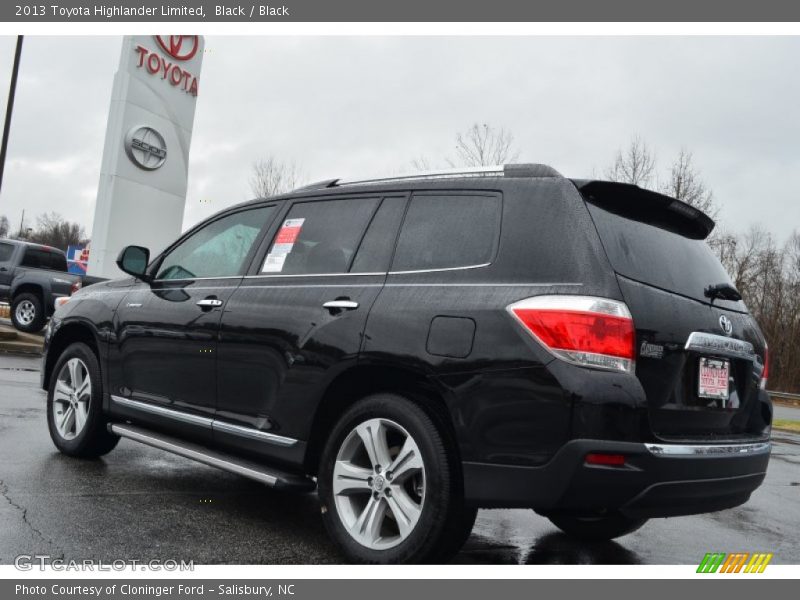 Black / Black 2013 Toyota Highlander Limited
