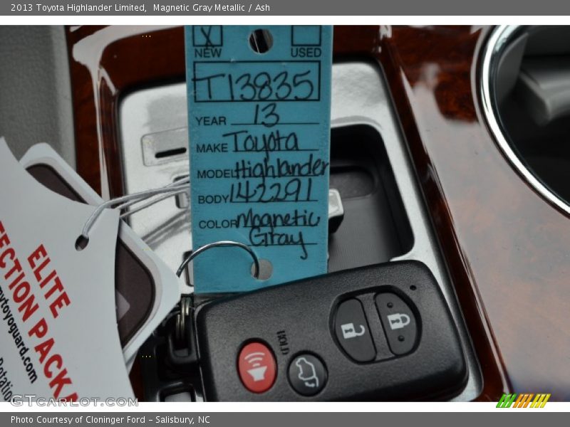 Magnetic Gray Metallic / Ash 2013 Toyota Highlander Limited