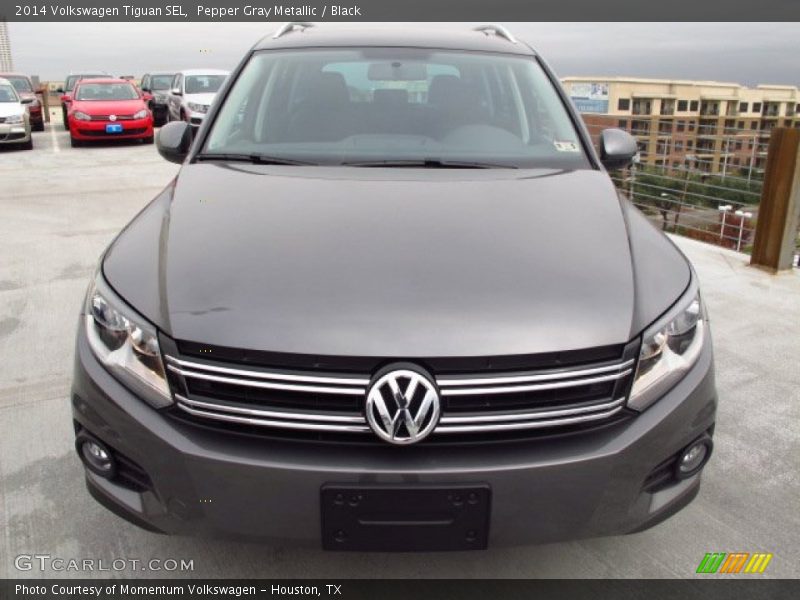 Pepper Gray Metallic / Black 2014 Volkswagen Tiguan SEL