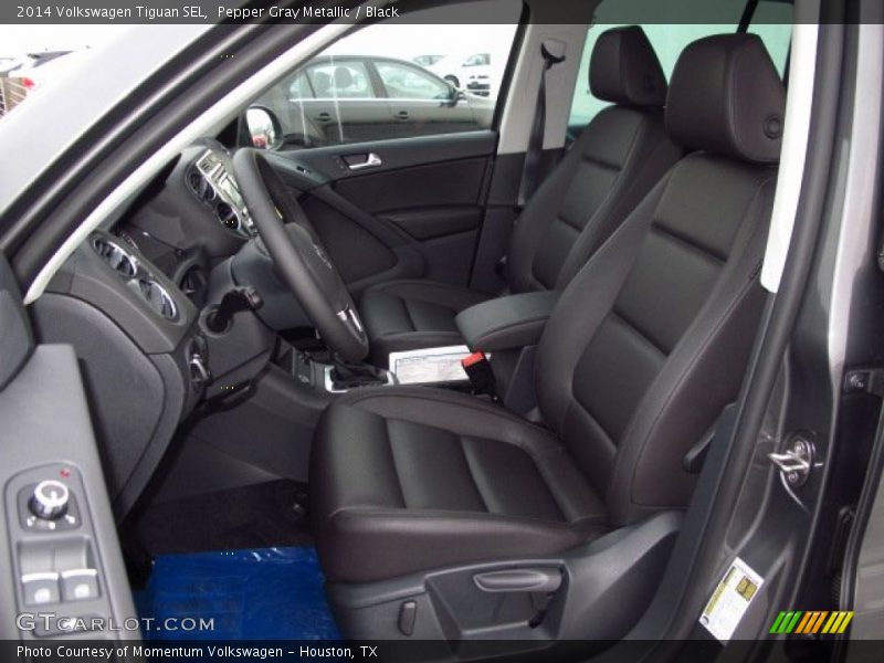 Pepper Gray Metallic / Black 2014 Volkswagen Tiguan SEL