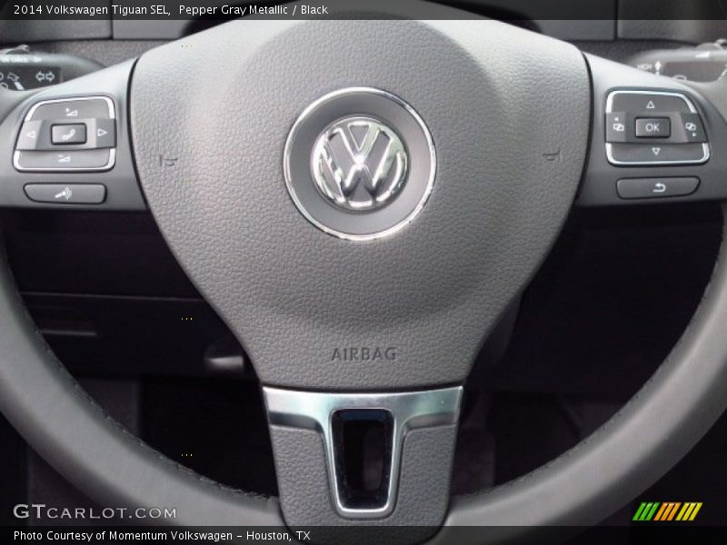Pepper Gray Metallic / Black 2014 Volkswagen Tiguan SEL