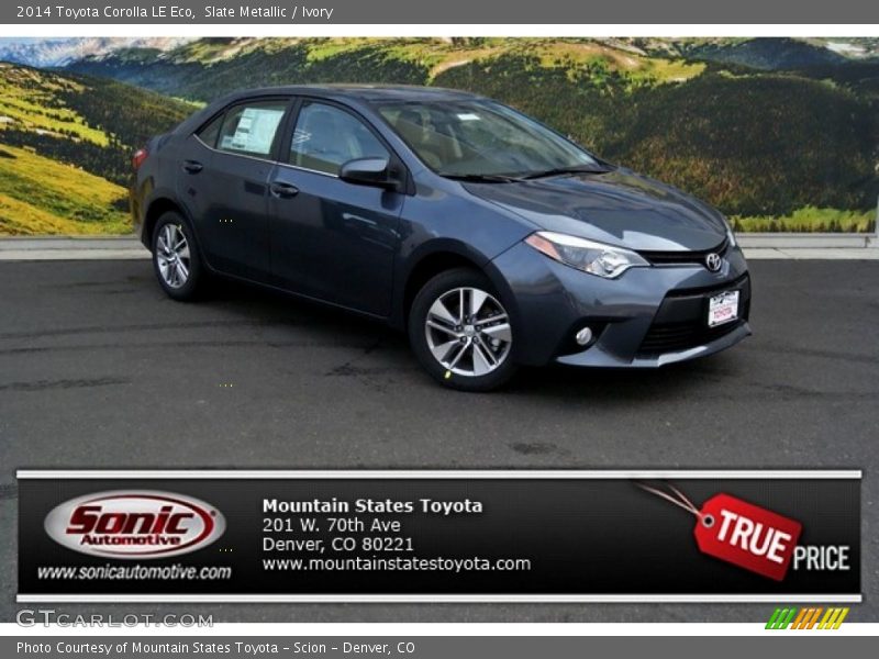 Slate Metallic / Ivory 2014 Toyota Corolla LE Eco
