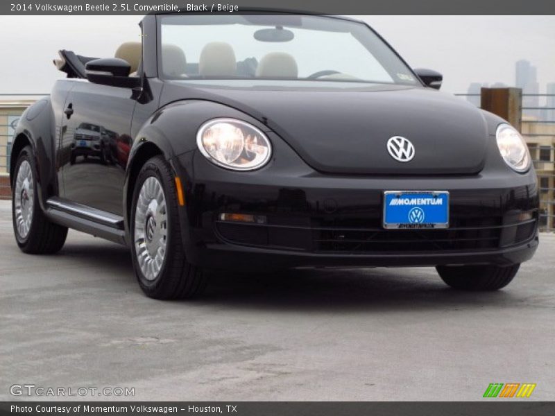 Black / Beige 2014 Volkswagen Beetle 2.5L Convertible