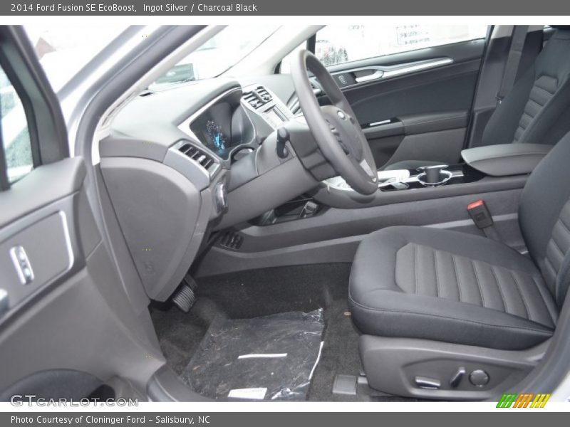 Ingot Silver / Charcoal Black 2014 Ford Fusion SE EcoBoost