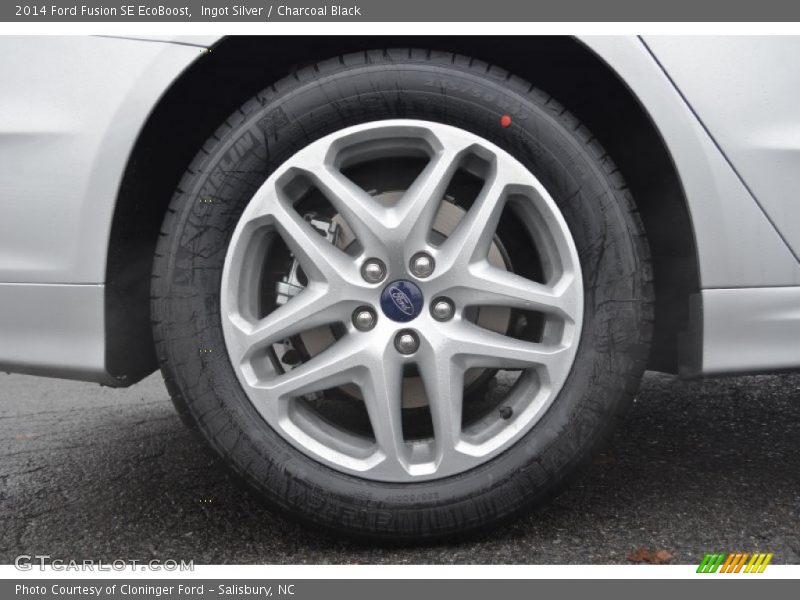 Ingot Silver / Charcoal Black 2014 Ford Fusion SE EcoBoost