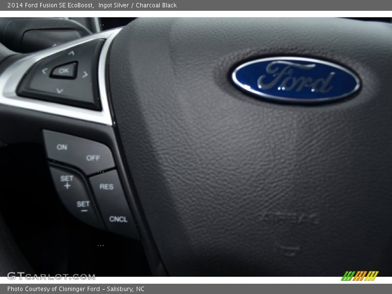 Ingot Silver / Charcoal Black 2014 Ford Fusion SE EcoBoost