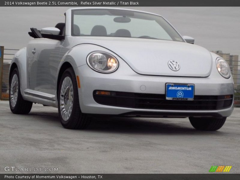 Reflex Silver Metallic / Titan Black 2014 Volkswagen Beetle 2.5L Convertible