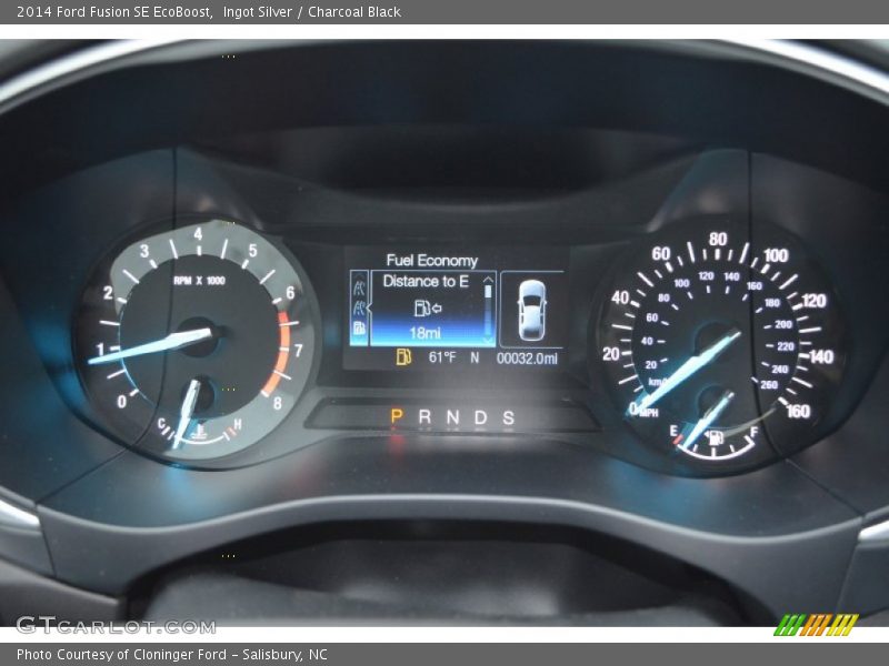 Ingot Silver / Charcoal Black 2014 Ford Fusion SE EcoBoost