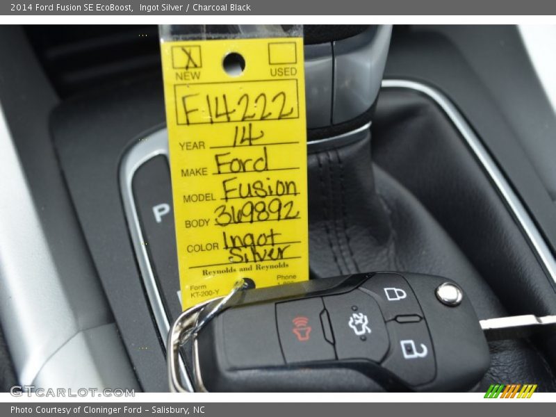 Ingot Silver / Charcoal Black 2014 Ford Fusion SE EcoBoost