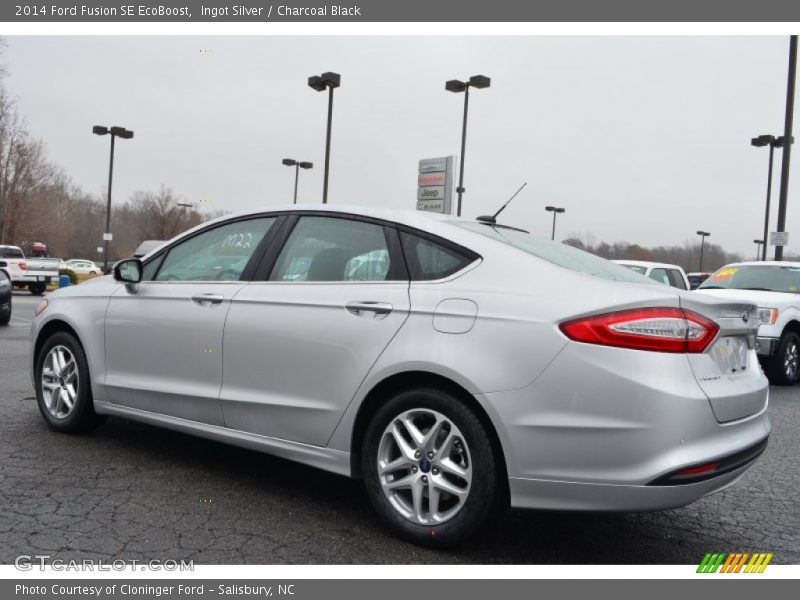 Ingot Silver / Charcoal Black 2014 Ford Fusion SE EcoBoost