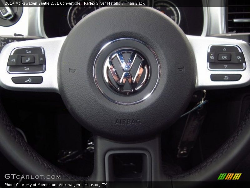Reflex Silver Metallic / Titan Black 2014 Volkswagen Beetle 2.5L Convertible
