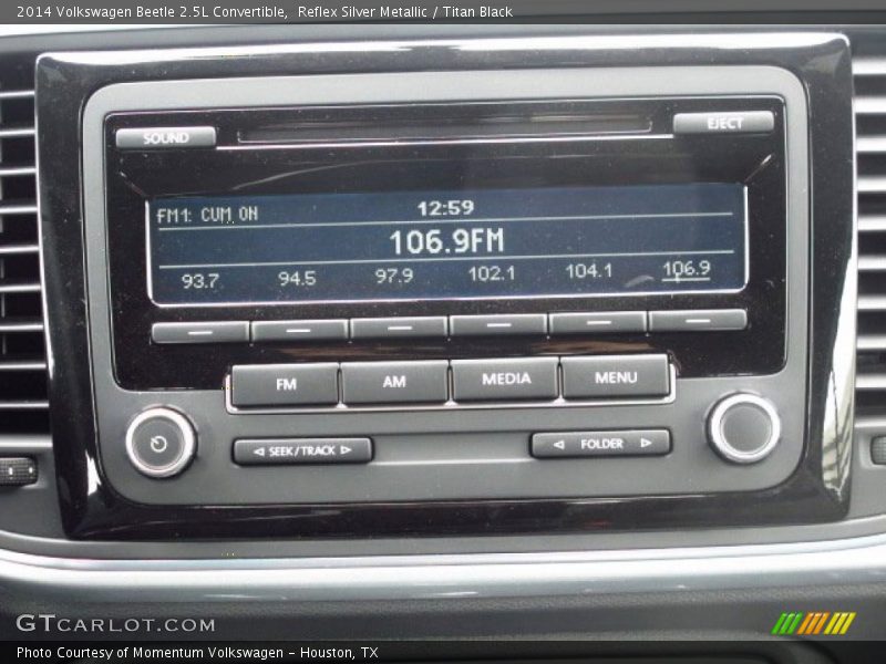 Reflex Silver Metallic / Titan Black 2014 Volkswagen Beetle 2.5L Convertible