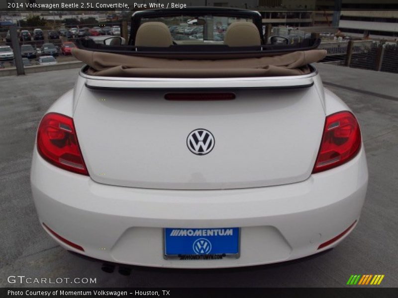 Pure White / Beige 2014 Volkswagen Beetle 2.5L Convertible