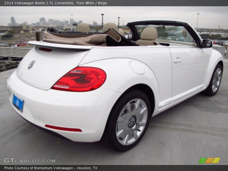 Pure White / Beige 2014 Volkswagen Beetle 2.5L Convertible