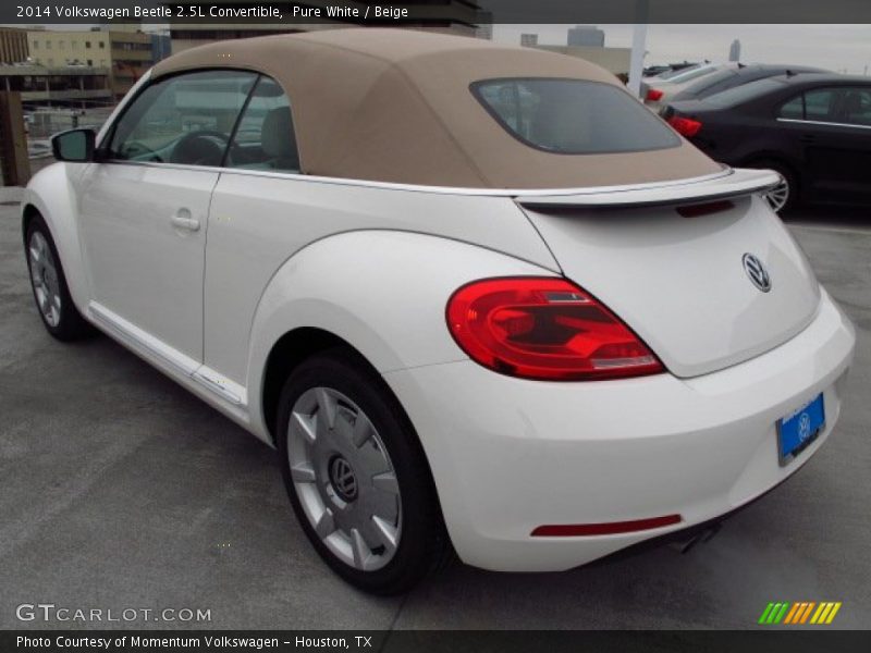 Pure White / Beige 2014 Volkswagen Beetle 2.5L Convertible