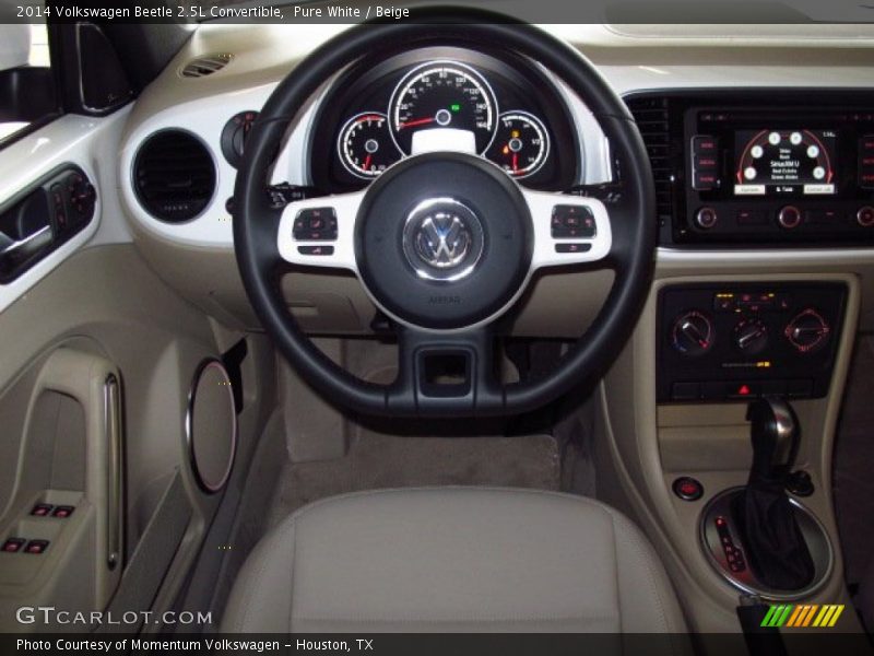 Pure White / Beige 2014 Volkswagen Beetle 2.5L Convertible