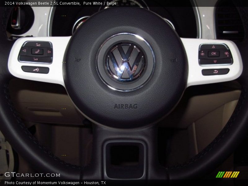 Pure White / Beige 2014 Volkswagen Beetle 2.5L Convertible