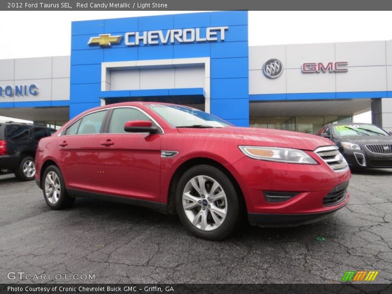 Red Candy Metallic / Light Stone 2012 Ford Taurus SEL