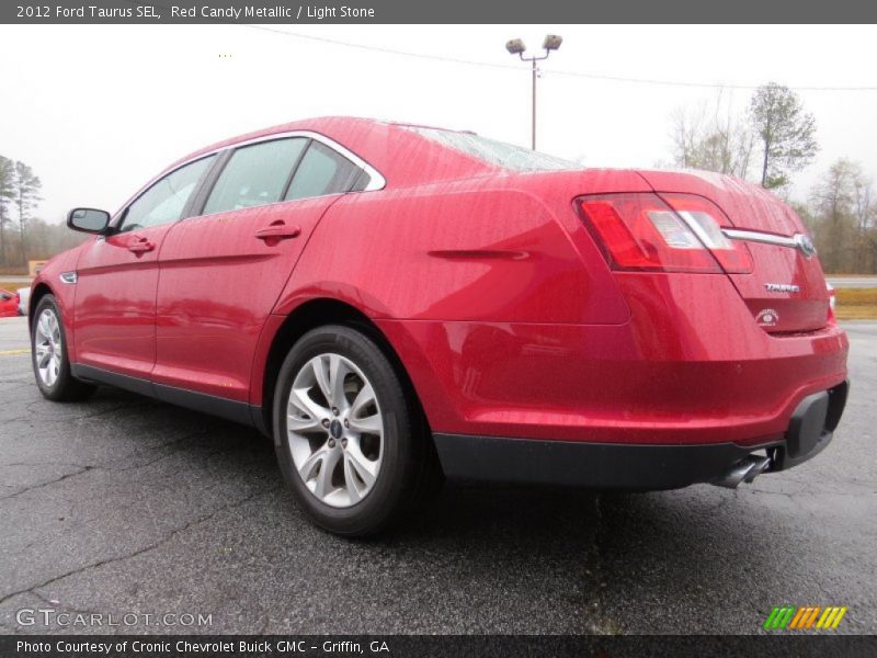 Red Candy Metallic / Light Stone 2012 Ford Taurus SEL