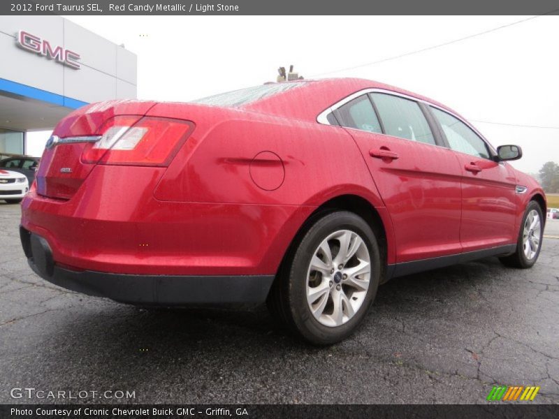 Red Candy Metallic / Light Stone 2012 Ford Taurus SEL