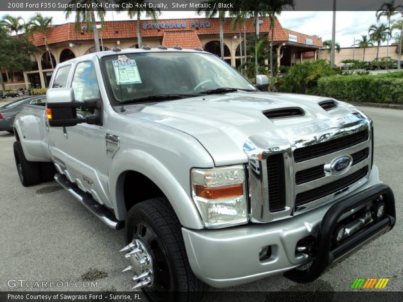 Silver Metallic / Black 2008 Ford F350 Super Duty FX4 Crew Cab 4x4 Dually