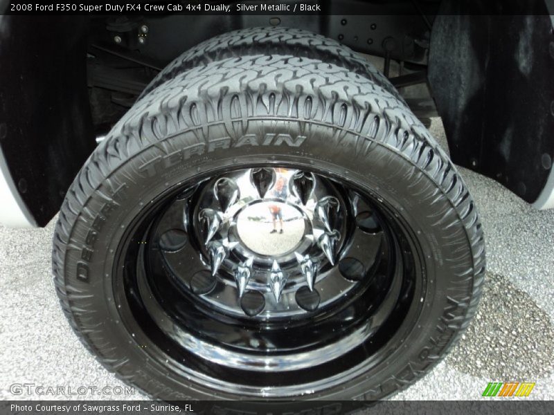 Silver Metallic / Black 2008 Ford F350 Super Duty FX4 Crew Cab 4x4 Dually