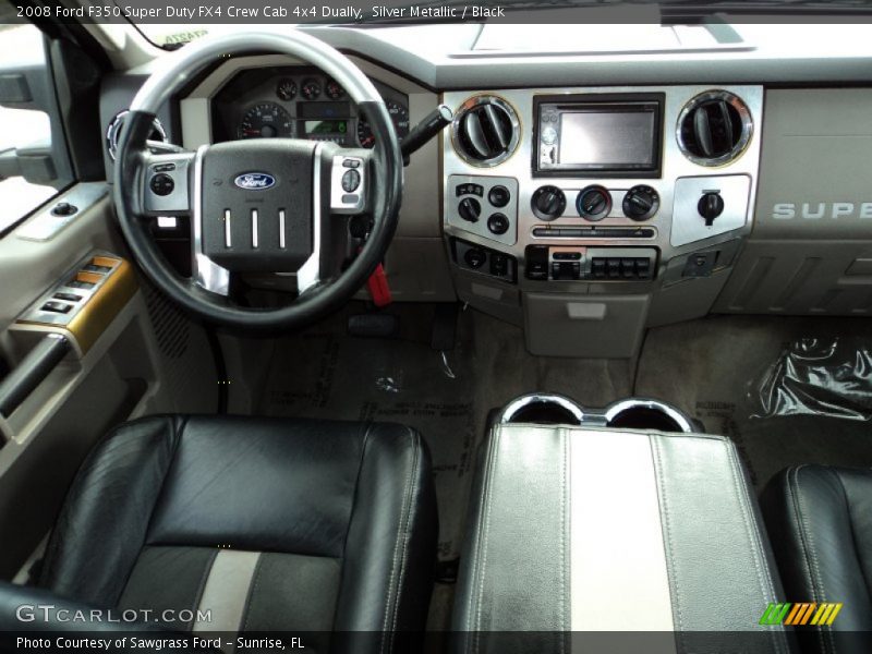 Silver Metallic / Black 2008 Ford F350 Super Duty FX4 Crew Cab 4x4 Dually