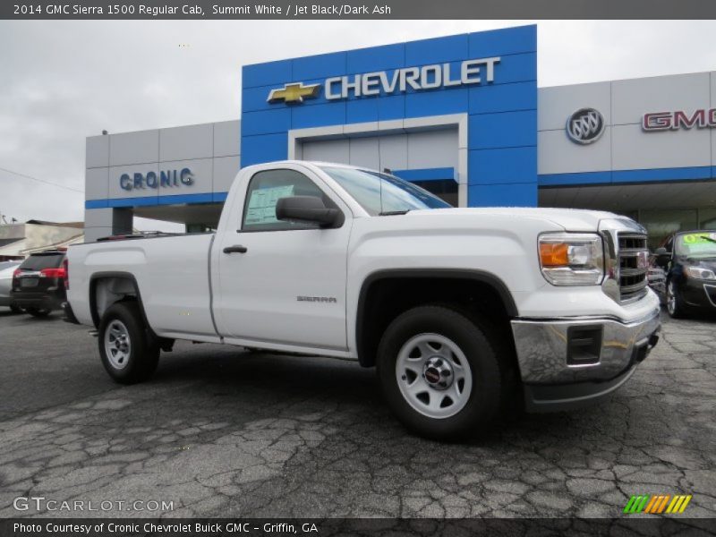 Summit White / Jet Black/Dark Ash 2014 GMC Sierra 1500 Regular Cab