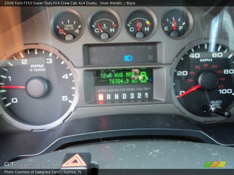Silver Metallic / Black 2008 Ford F350 Super Duty FX4 Crew Cab 4x4 Dually