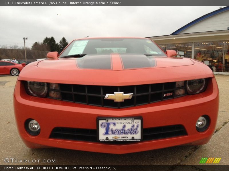 Inferno Orange Metallic / Black 2013 Chevrolet Camaro LT/RS Coupe