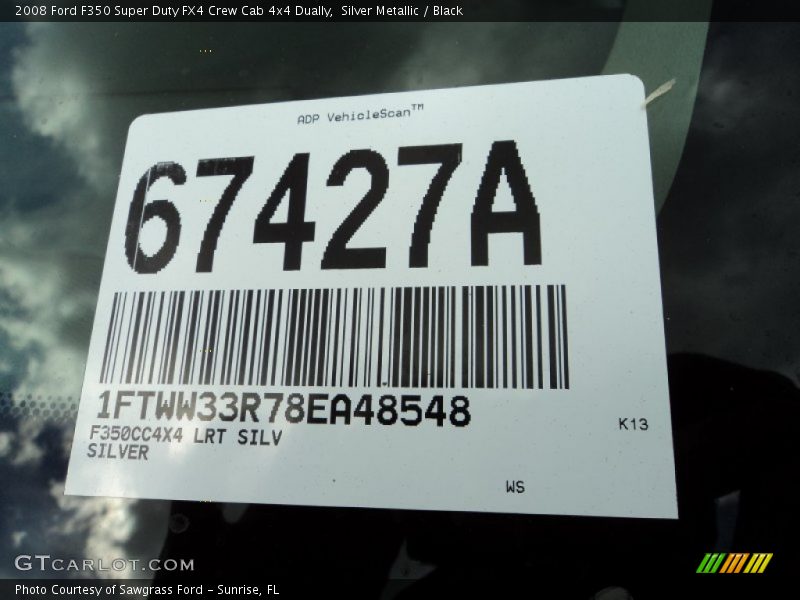 Silver Metallic / Black 2008 Ford F350 Super Duty FX4 Crew Cab 4x4 Dually