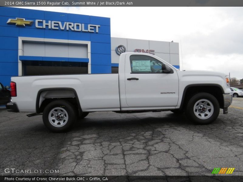 Summit White / Jet Black/Dark Ash 2014 GMC Sierra 1500 Regular Cab