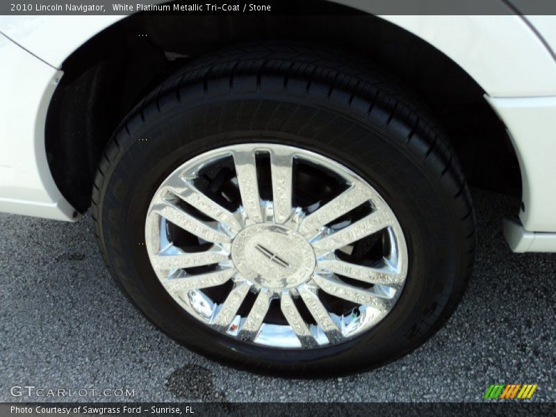 White Platinum Metallic Tri-Coat / Stone 2010 Lincoln Navigator