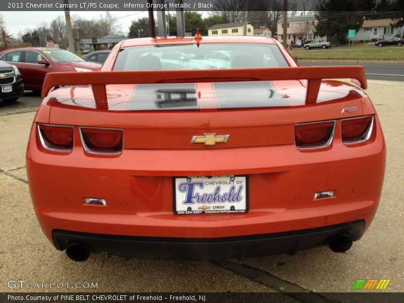 Inferno Orange Metallic / Black 2013 Chevrolet Camaro LT/RS Coupe