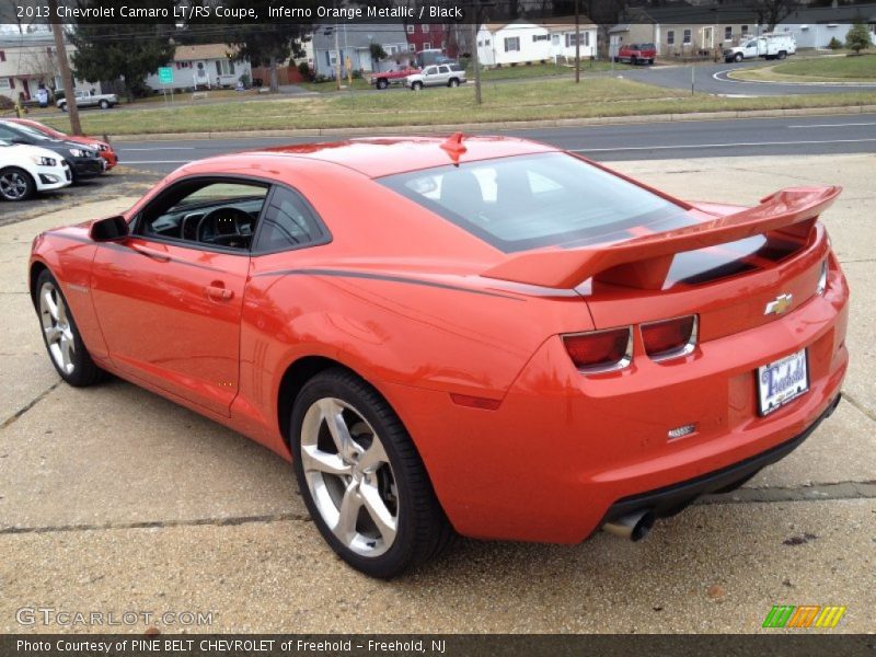 Inferno Orange Metallic / Black 2013 Chevrolet Camaro LT/RS Coupe