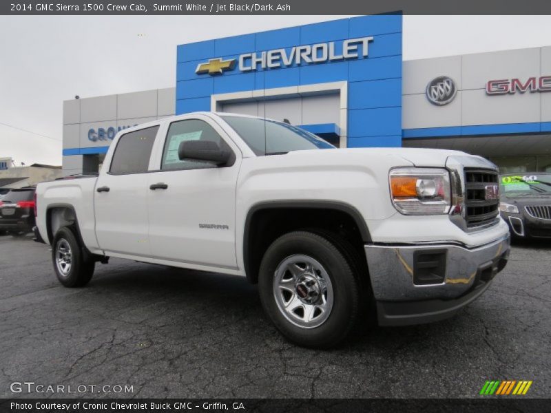 Summit White / Jet Black/Dark Ash 2014 GMC Sierra 1500 Crew Cab