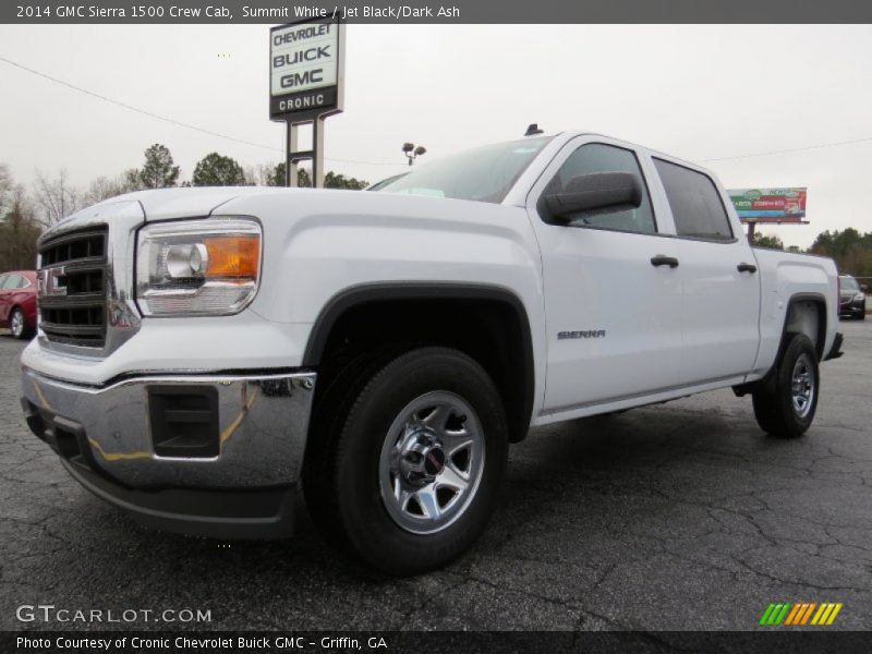 Summit White / Jet Black/Dark Ash 2014 GMC Sierra 1500 Crew Cab