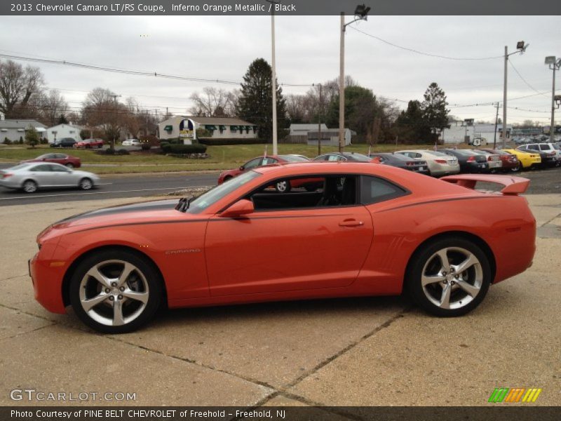 Inferno Orange Metallic / Black 2013 Chevrolet Camaro LT/RS Coupe