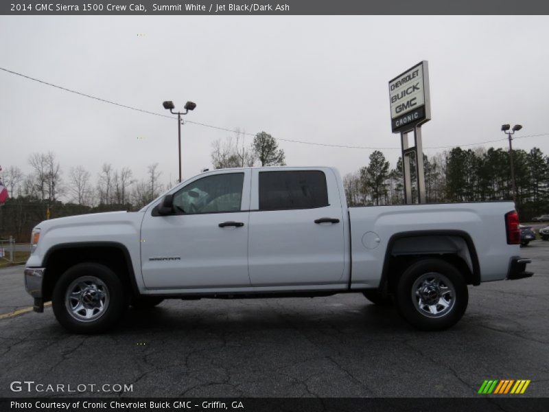 Summit White / Jet Black/Dark Ash 2014 GMC Sierra 1500 Crew Cab
