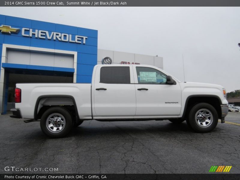 Summit White / Jet Black/Dark Ash 2014 GMC Sierra 1500 Crew Cab